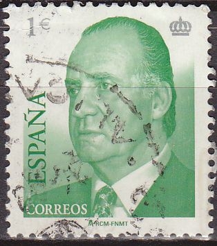 z vendido España 2002 3863 Sello º Rey D. Juan Carlos I 1€ Timbre Espagne Spain Spagna
